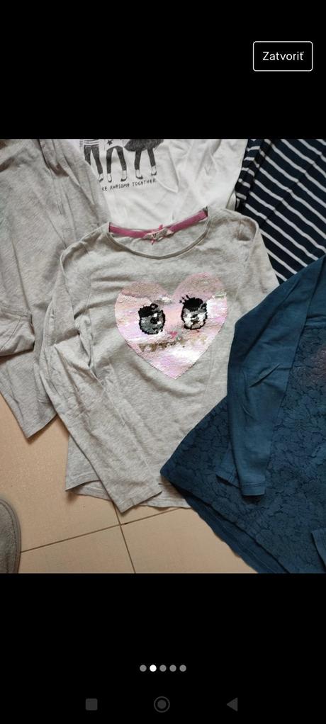 Tričká dlhý rukáv 134/140, 134