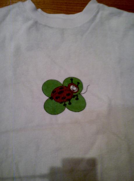Dievčenské tričko so štvorlístkom a lienkou , 122