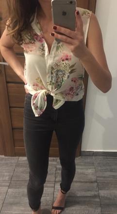 Kvetovaná blúzka, h&m,xs