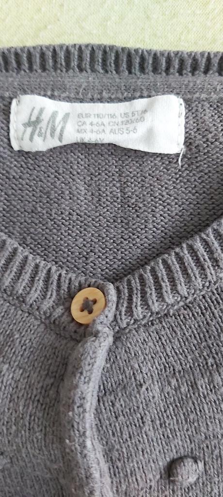 Svetrík tmavo-sivý h&m 110/116, h&m,110