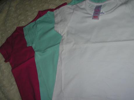3 x tričko - len opraté, c&a,92