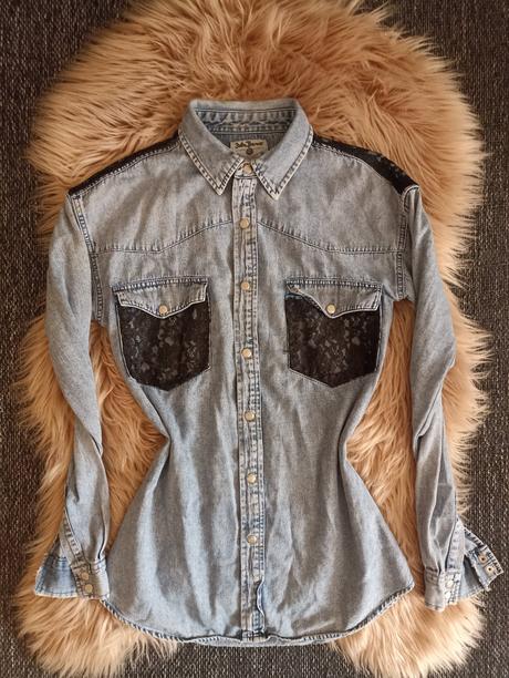 Štýlová denimová košeľa, m
