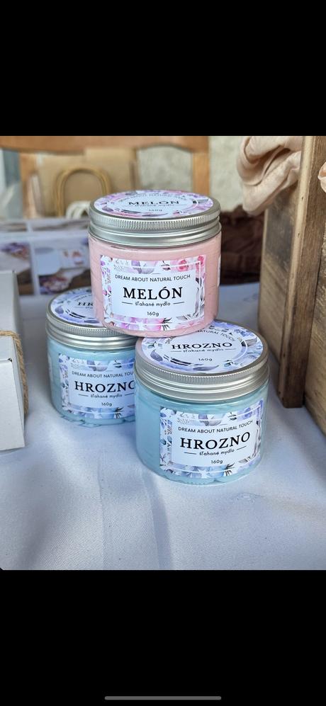 Handmade šľahané mydlo - hrozno, 