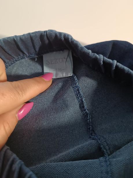 Tepláky riflové, 128