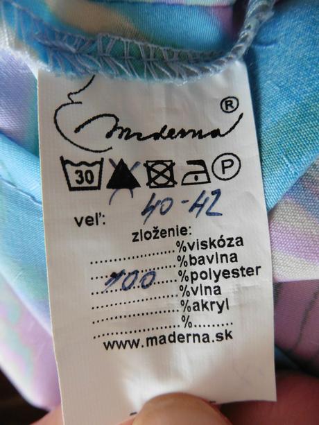 Tunika na ramienka č. 40/42 - zn. maderna, 40