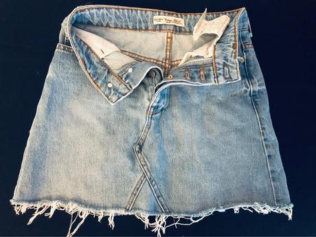 Trendy rifľová mini sukňa bershka vintage vel. xs, bershka,xs