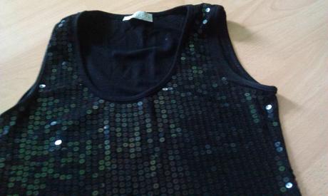 Módne flitrované tielko, s