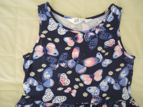 Šaty s motýlikmi, h&m,122