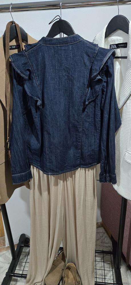 Riflová košeľa zara, zara,m