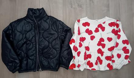 Bunda a mikina veľ.122/128, 