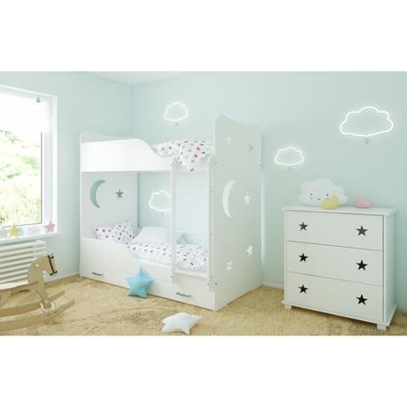 Poschodová posteľ+matrace, šírka (cm): 80,dĺžka (cm): 160