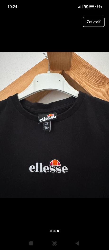 Čierne tričko ellesse, elle,s