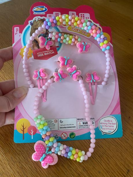 Detské doplnky- sponky, gumičky, náhrdelník, 