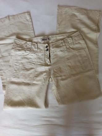 Široké nohavice ľan bavlna, m