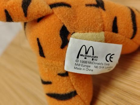 Vintage plyšový tiger mcdonald's 1998 disney m pú, 