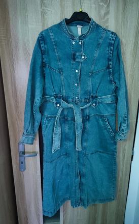 Riflové šaty, h&m,l