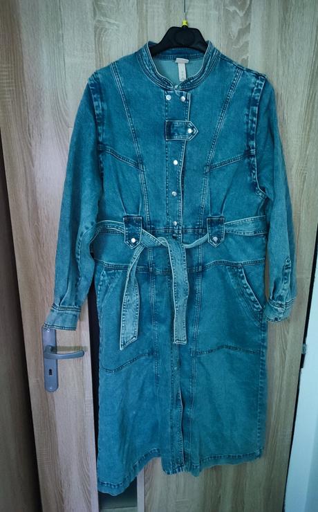 Riflové šaty, h&m,l