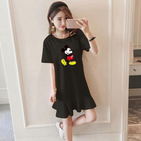 Trickove saty mickey s volanikmi, l / m / s