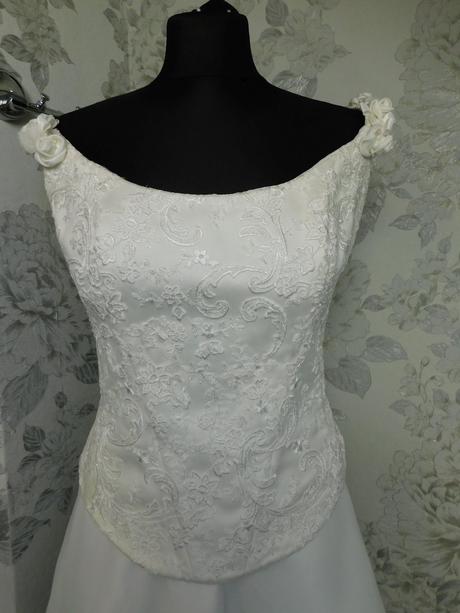 Luxusne nadherne svadobne saty(komplet), 38