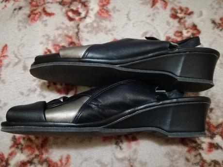 Sandály 42 čierno-hnedé s poštou, 42