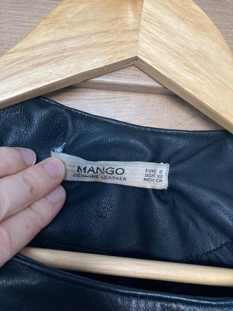 Kožená bunda s, mango,s