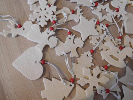 Filcové vianočné ozdoby viac kusov, nové,, 