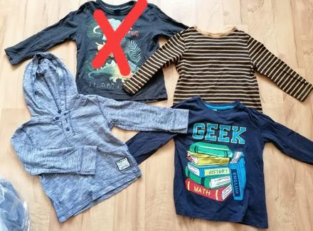 4x tričko dlhý rukáv 98 /104, 104