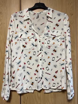 Farebna komixova bluzka, fishbone,xs