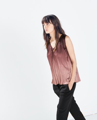 Plisovaná tunika zn. zara, zara,36 / s