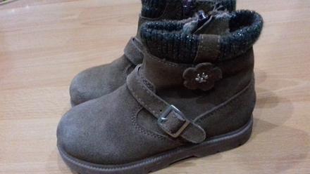 Prechodné topánočky z brúsenej kože, 25