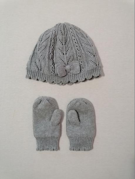 Pletena ciapka+rukavice 86/92, h&m,86