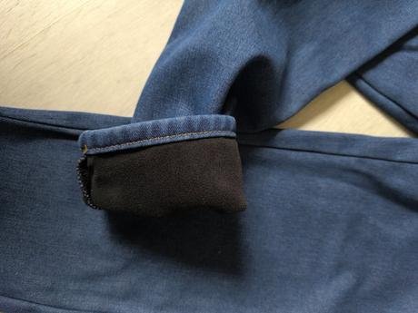 Zateplené rifle vysoký pás, s