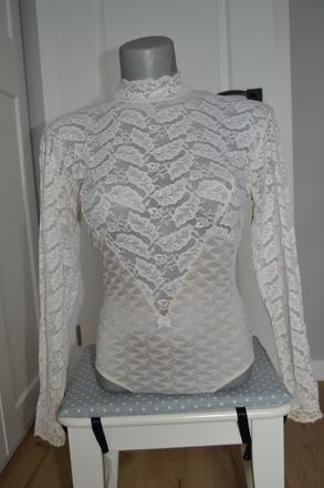 Biele elegantné čipkové body, veľkosť m, antony morato,m