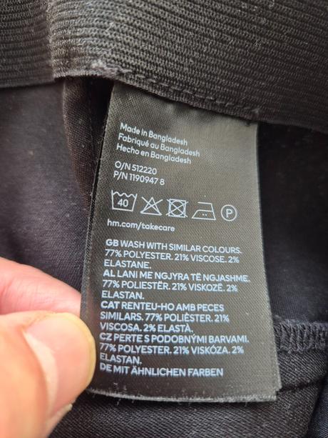 H&m čierne elegantné nohavice 34, h&m,34