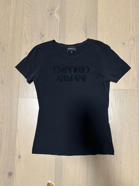 Emporio armani tričko it38 / 34 čierne, armani,34