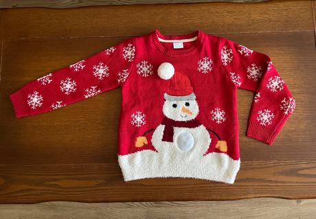 Vianočný pulóvrik so snehuliakom, f&f,122