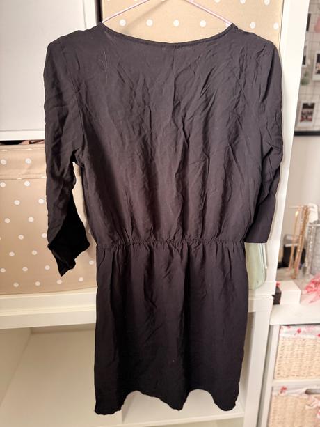 Kratke cierne šaty mini h&m 3/4 rukav, h&m,s