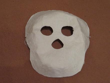 Maska na tvár - škraboška - smrtka - hand made,