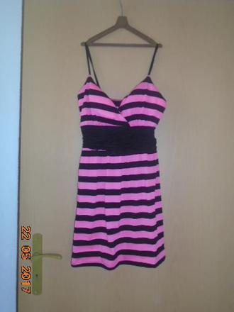 Ruzovocierny top/ saty, s