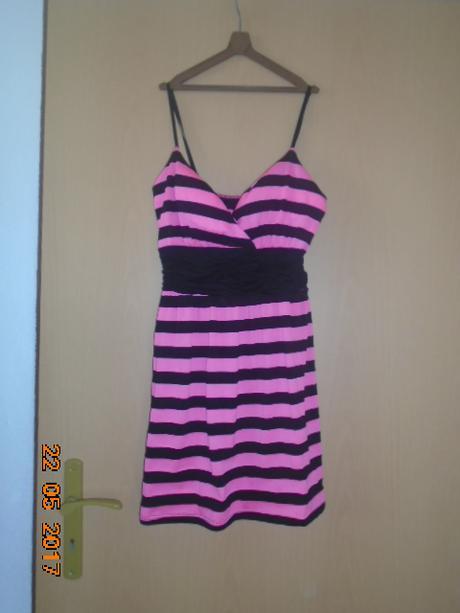 Ruzovocierny top/ saty, s