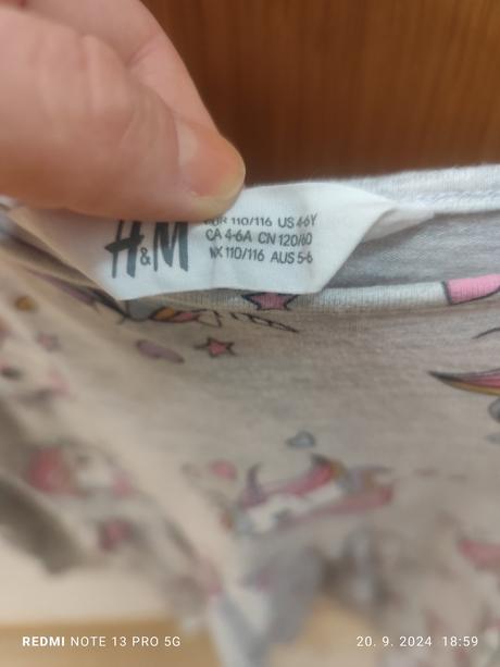 Dievčenské šaty, h&m,116
