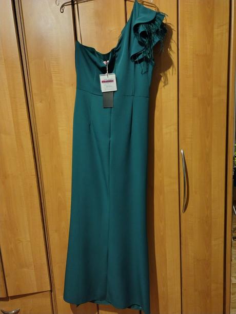 Plesové spoločenské dlhé šaty s volánom v. 44, 44