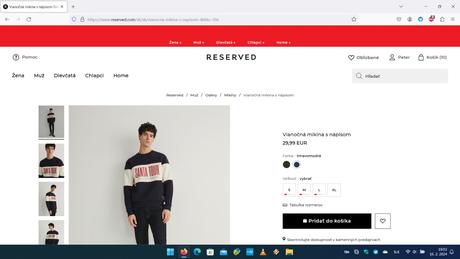 Mikina hm, mikina santa reserved, h&m,l