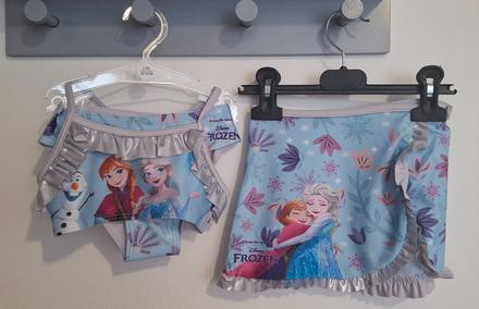 Plavky so sukňou frozen /s visačkou/, 128