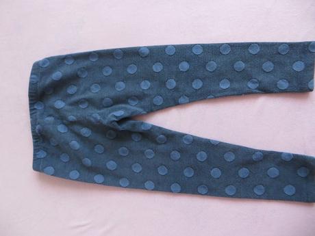 Modré bodkované legíny, zara,110