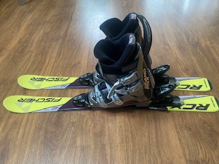 Lyže fischer + lyžiarky nordica, fischer,90-99 cm