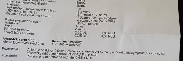 Sú výsledky na DS v 18. týžsni rizikové?