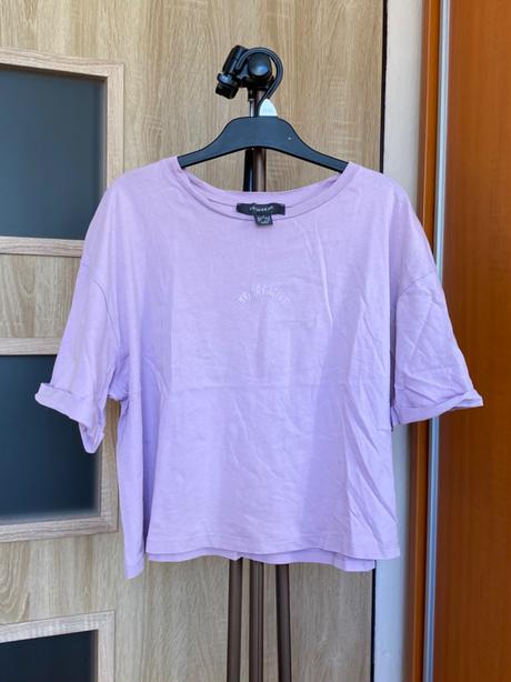 Fialový croptop / tričko primark, primark,s