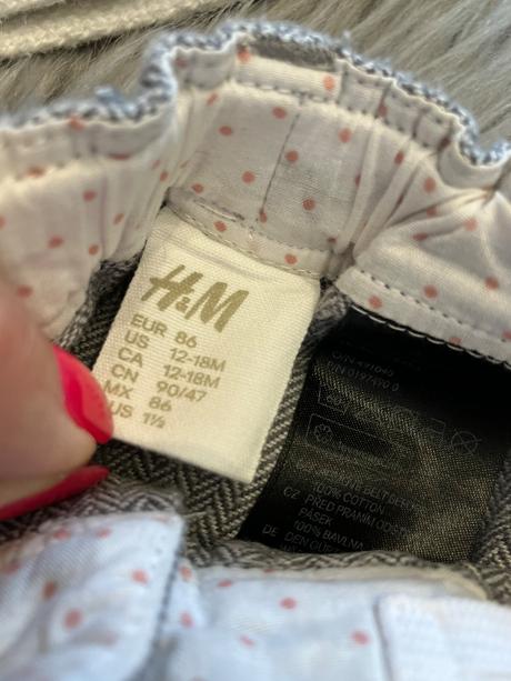 Dievčenské vzorované nohavice h&m (86), h&m,86