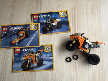 Lego creator 3v1 31059 cestná motorka,